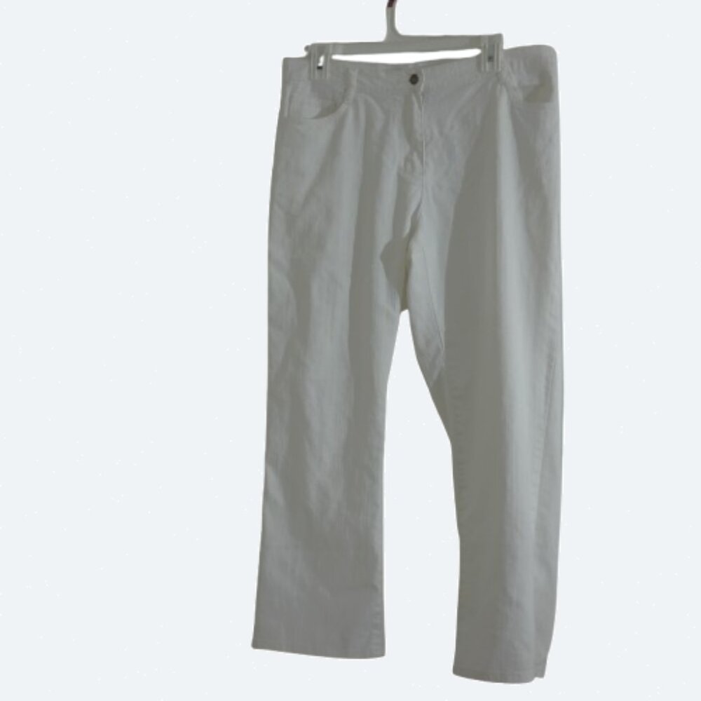 Billblass vintage White Ramie Blend Straight Leg Pants Size 10
